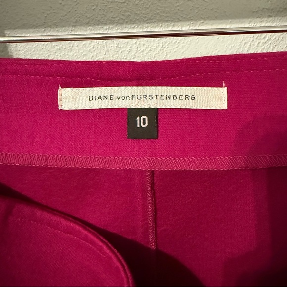 Diane Von Furstenberg Katinko Wool Fuchsia Magenta Mini Skirt Size 10 DVF - Picture 5 of 11